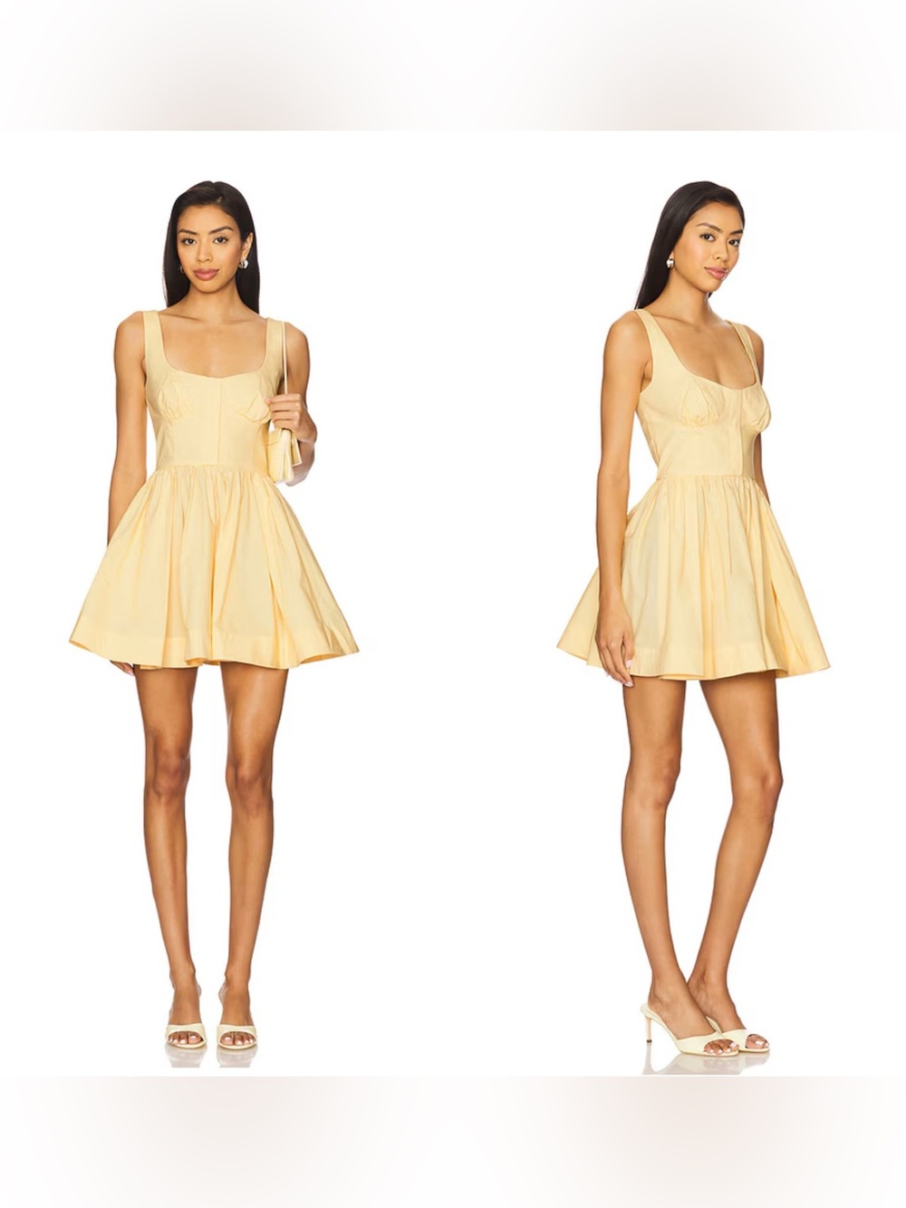 NWT Camila Coelho Caridad Mini Dress in Butter Yellow